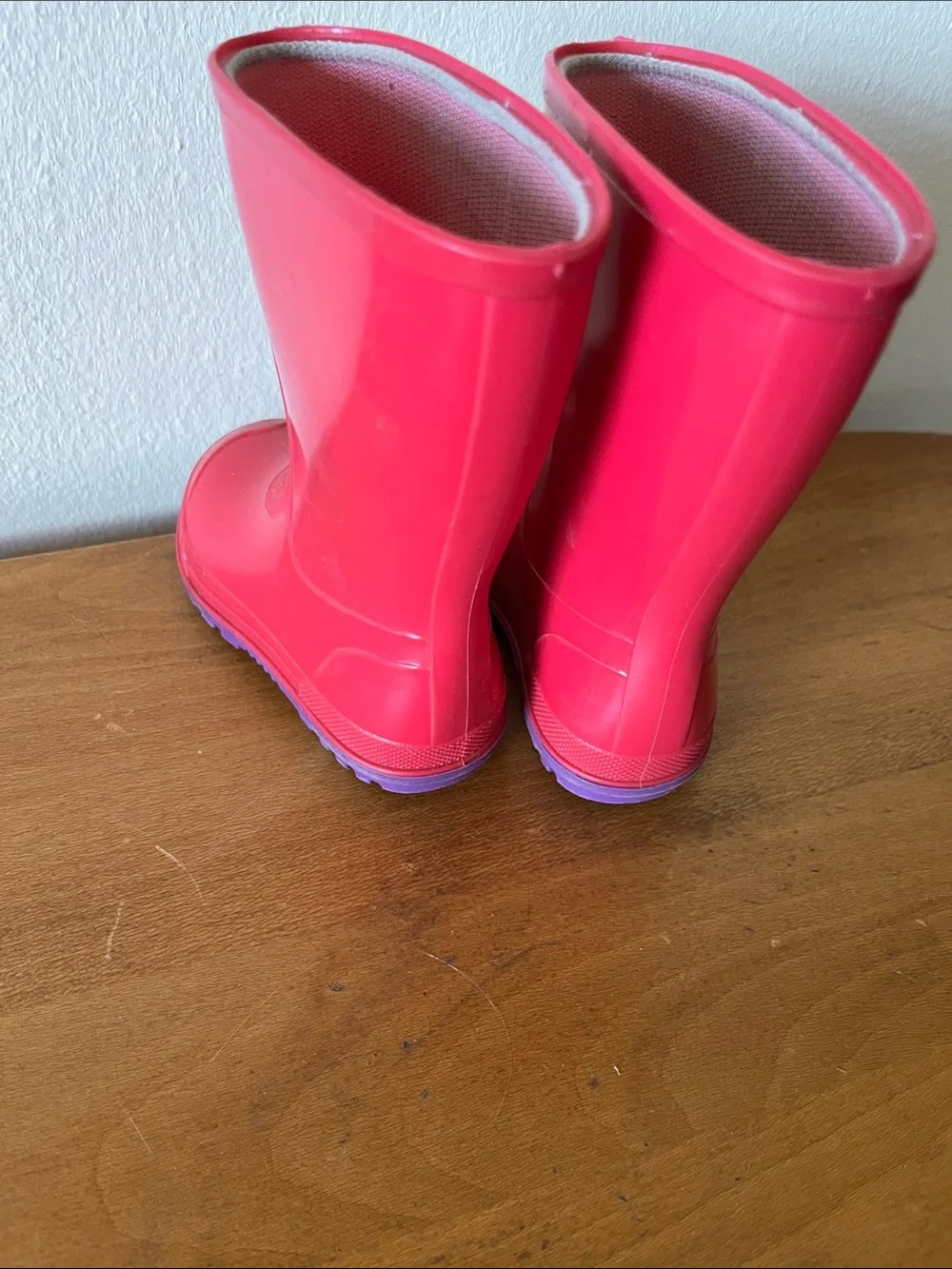 Kids Wonder Nation Hot Pink Rain Boots Toddler Girl Size 5-6